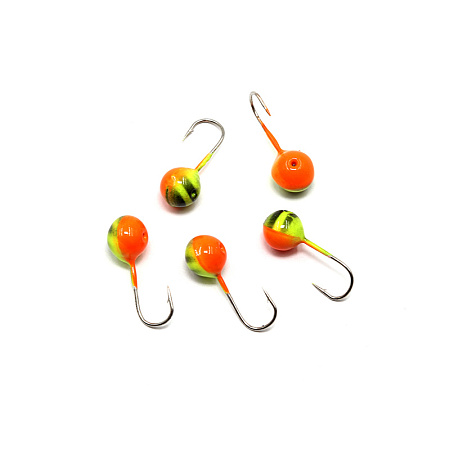 Мормышка вольф"ЯМАН"Шар с отв, р.4,5 вес 0,85 цв.аргиана(уп.5 шт.)