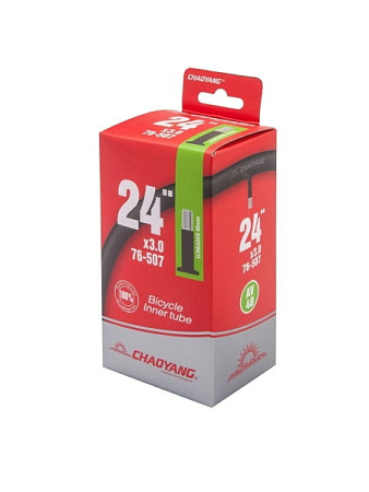 Велокамера 24' Chao Yang 24х3,0 AV (полу Fat Bike) 48 мм/650075