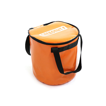 Ведро с крышкой "СЛЕДОПЫТ" для рыбы, ПВХ, 33х33х30 см, цв. оранжевый/18/