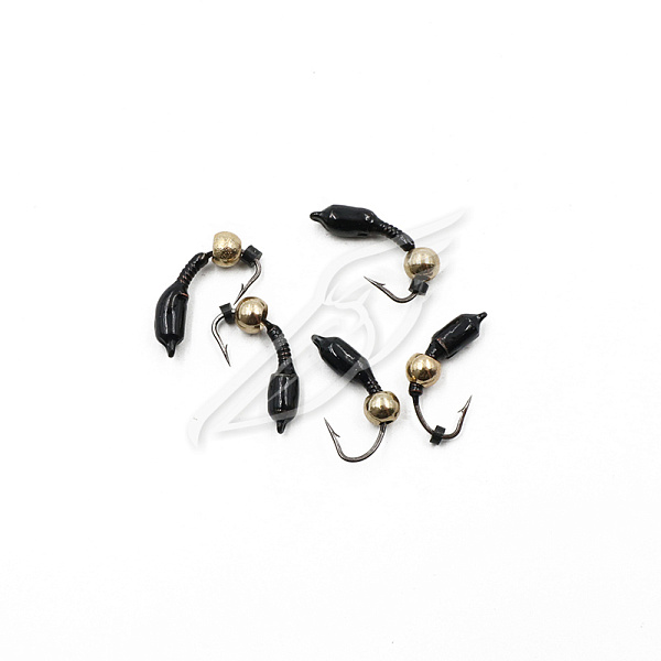 Мормышка вольф. безнасадочная &amp;quot;ЯМАН&amp;quot; Лесотка №2, d-2,5 мм, L-8 мм, вес 0,45 г, латунный шар, цв. чер