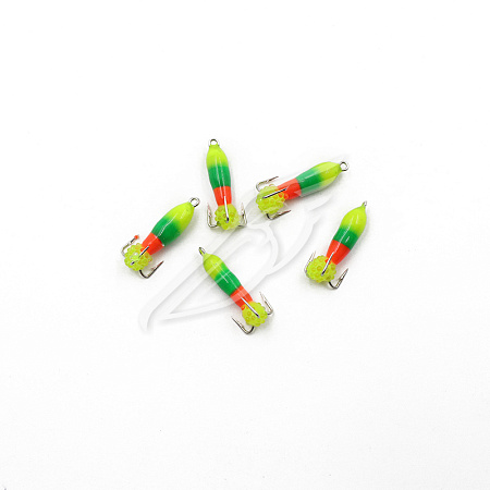 Мормышка вольф. безнасадочная "ЯМАН" Черт с петлей (длинный) Светофор, d-2 мм, вес 0,5 г, подвеска и