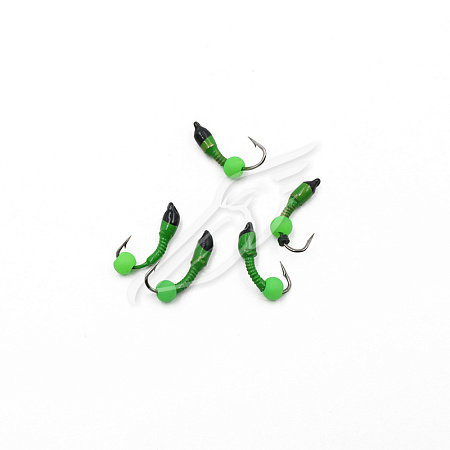 Мормышка вольф. безнасадочная "ЯМАН" Лесотка №3, d-3 мм, L-8 мм, вес 0,60 г, фц. зеленый шар, цв. са