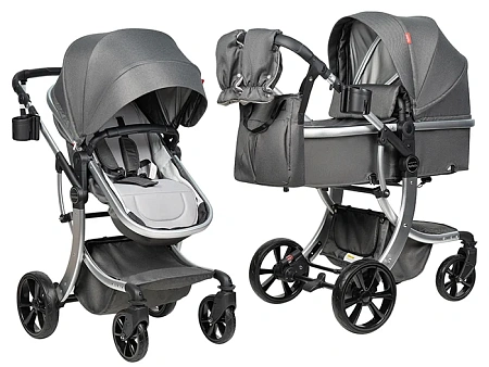 Коляска трансформер Aimile Original New Silver (Темно-серый NDS-2)