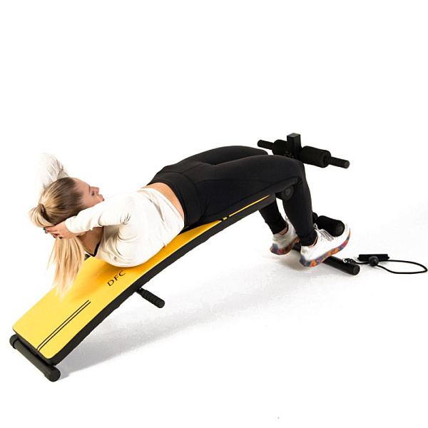 Скамья для пресса DFC гантели, эспандеры D102RY