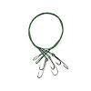 Поводок стальной NAMAZU Leader 1х7 Nylon Coated Green, d-0,48 мм, L-40 см, с живцовым крючком 4715 D