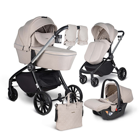 Коляска модульная 3в1 Baby shell 2024 (Coffee/Кофейный комби BBS-003 )