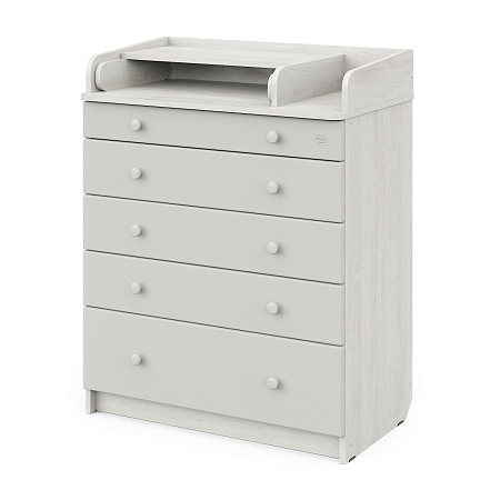Комод "MAKS" 805 с органайзером, ЛДСП, фасады МДФ с шариковыми направляющими (дуб сонома-белый)