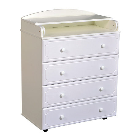 Комод с пел. доской "Ульяна-5" МДФ 800/4 (слоновая кость)