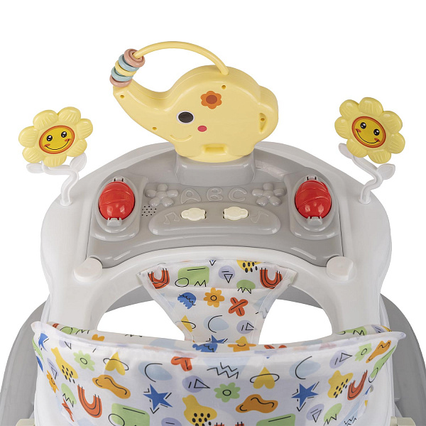 Ходунки &amp;quot;JUMBO C&amp;quot; 6 колес, муз. (упак.7 шт.) (Indigo) (серый)