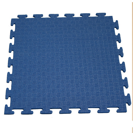 Маты - пазлы для фитнесса и тренажеров, 50 х 50 1 элемент СИНИЙ