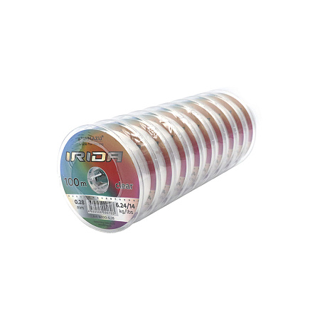 Леска Namazu "Irida", L-100 м, d-0,28 мм, test-6,24 кг, прозрачная (уп. 10 шт.)/200/