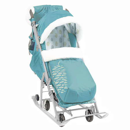 Коляска комбинированная Ника Детям 7-5К (упак.1 шт.) (мятный с шишкой (серый каркас))