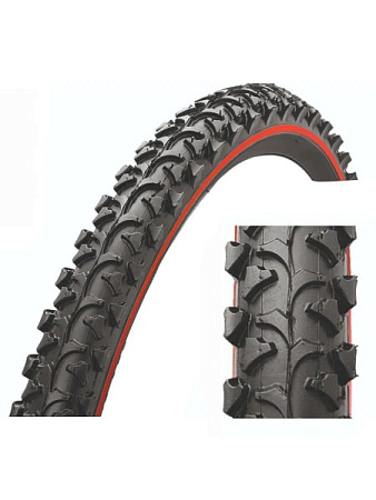 Велопокрышка 26' Chao Yang 26x1.95 H-518 S108048 с красной полосой/620226
