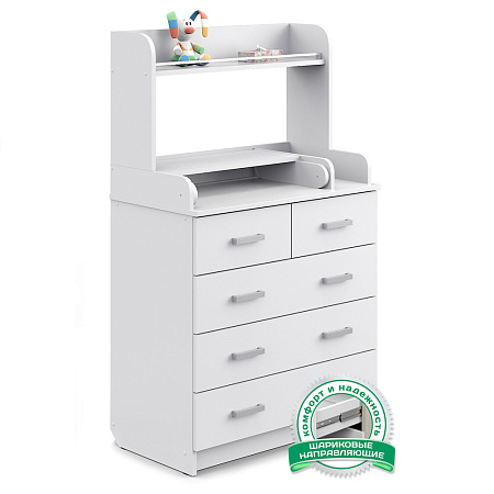 Комод Сириус-2 Полка 805 ЛДСП с шариковыми направляющими (бодега светлый-белый)