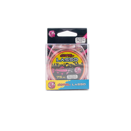 Леска Namazu Pro TiA Coral Lasso, L-75 м, d-0,234 мм, test-4,08 кг, коралловая/400/