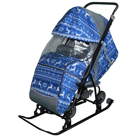 Коляска комбинированная Снежинка Универсал 1 (бирюзовый лен)