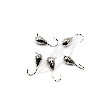 Мормышка вольф. точеная "ЯМАН" Капля с ушк., р.4, вес 1,1, цв. никель (уп. 5 шт.)