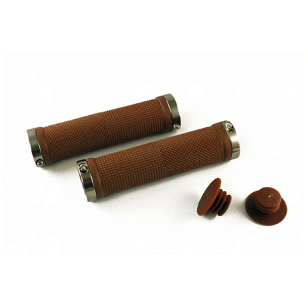 Грипсы CLARKS CLO201 130 мм, с 2 фикс., коричнево-серые (3-157)