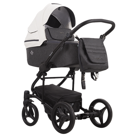 Коляска TORINO 2в1 (Bebetto) (01 (серый+белая кожа))
