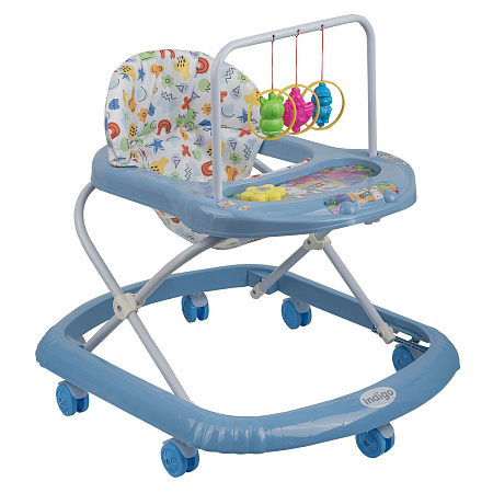 Ходунки "Карусельки" 7 колес, муз. (упак.7 шт.) (Indigo) (синий)