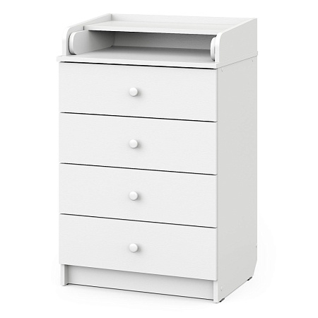 Комод Сириус "MERLIN" 604 ЛДСП с шариковыми направляющими (шимо светлый-белый)