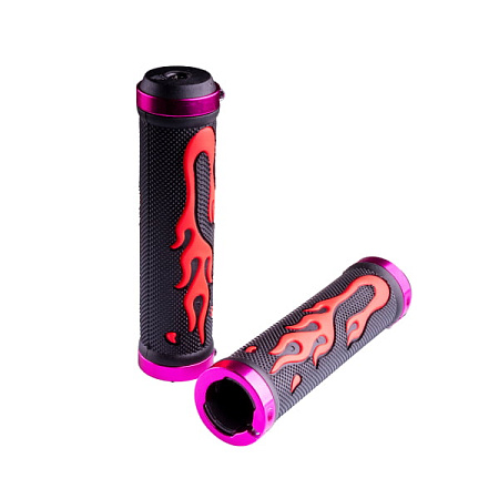 Грипсы XH-G97BL 130 мм чёрно-серо-красные/150142