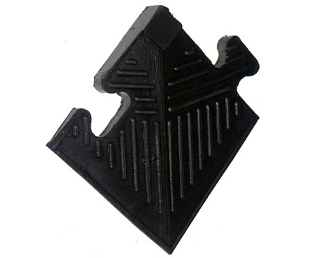 Уголок резиновый для бордюра, черный, толщина 20мм