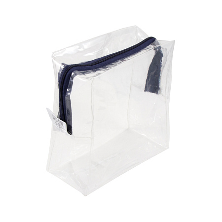 Косметичка "СЛЕДОПЫТ", 19х17х7 см, ПВХ, на молнии, прозрачная/25/50/