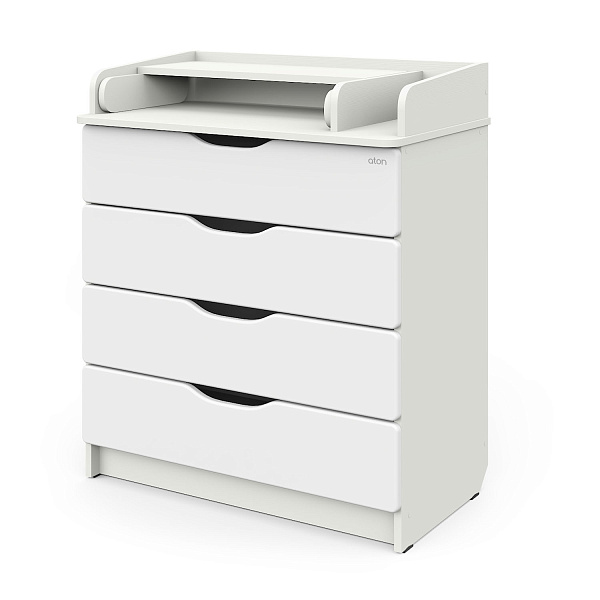 Комод Сириус-2 WOOD 804 ПВХ с шариковыми направляющими (аляска белая)