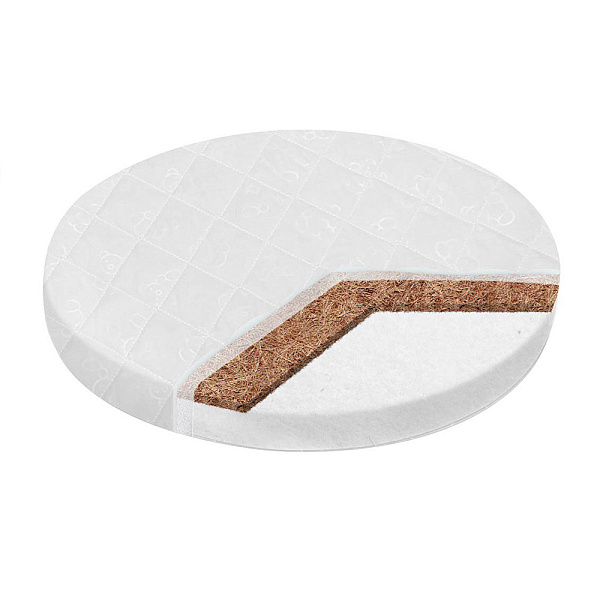 Матрас КОМФОРТ круг, стеганая микрофибра (75*75*7)(ALIS)