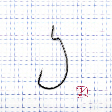 Крючок KOI "MAGNA SUPER LOCK WORM", размер 9/0 (INT), цвет BN, офсетный (2 шт.)