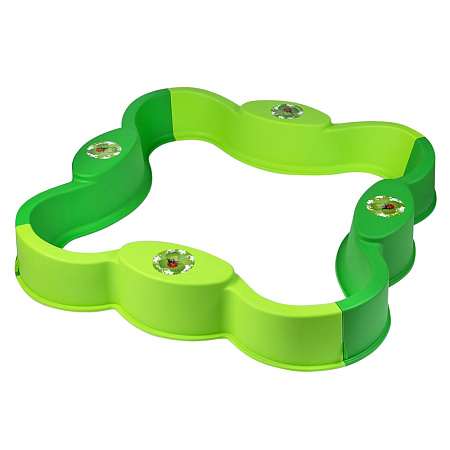 Песочница сборная "Клевер" с тентом размер 1140*1140*180 (зеленый)