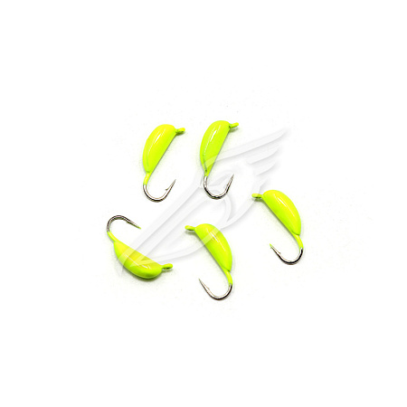 Мормышка вольф"ЯМАН"Банан с ушк, р.2,вес 0,4,цв.лимон(уп.5 шт.)