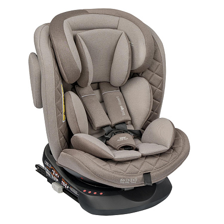 Автокресло Indigo SMART ISOFIX, группа 0+1+2+3 (0-36 кг), (LBB) (упак.1 шт.) (бежевый-коричневый)