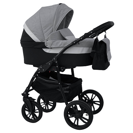 Коляска ALVARO 2в1 (Alis) (Al 10 (т.серый+св.серый+шалфей кожа))