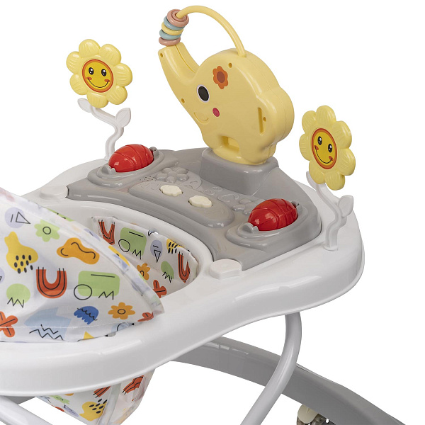 Ходунки &amp;quot;JUMBO C&amp;quot; 6 колес, муз. (упак.7 шт.) (Indigo) (серый)