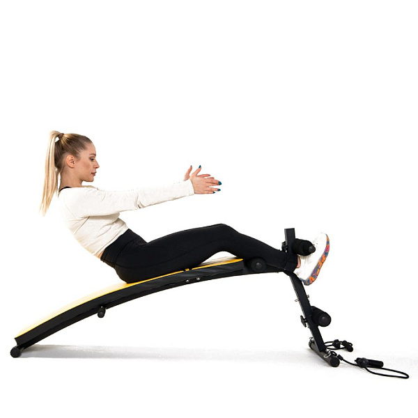 Скамья для пресса DFC гантели, эспандеры D102RY