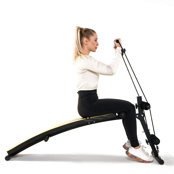 Скамья для пресса DFC гантели, эспандеры D102RY