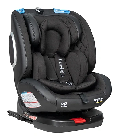 Автокресло детское Farfello ISOFIX YB102A(2) NEW (Чёрный/экокожа Black/Black PU YB102A/bpb)