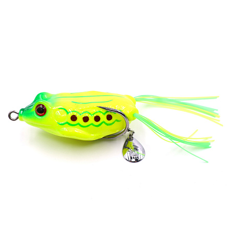 Лягушка-незацепляйка Namazu FROG с лепестком, 65 мм, 18 г, цвет 02, крючок-двойник YR Hooks (BN) #3/