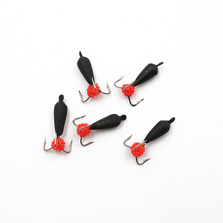 Мормышка вольф. безнасадочная "ЯМАН" Черт с петлей (длинный), d-4 мм, вес 1,5 г, подвеска икринка ор