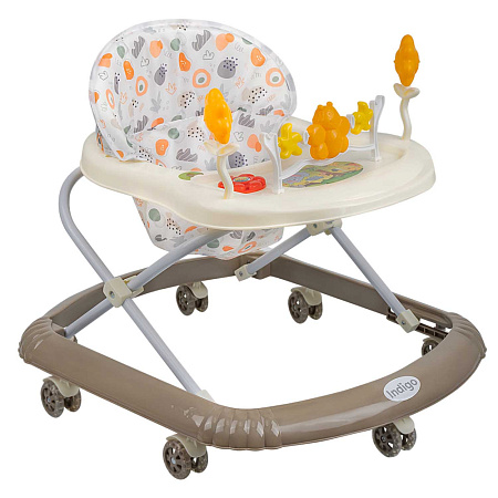 Ходунки "FLY С" 7 силик. колес, муз. (упак.7 шт.) (Indigo) (серый)