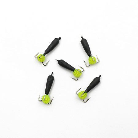 Мормышка вольф. безнасадочная "ЯМАН" Черт с петлей (длинный), d-3 мм, вес 0,9 г, подвеска икринка са