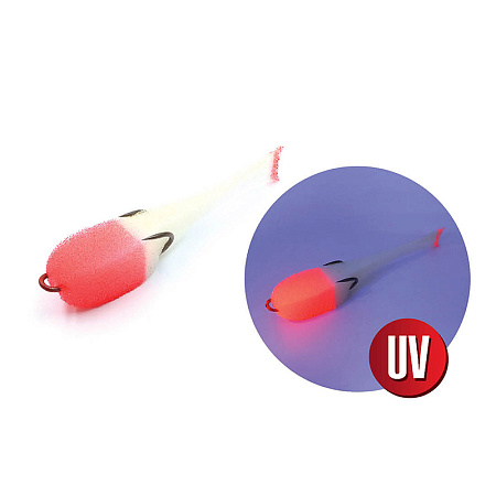 Поролоновая рыбка YAMAN на двойнике, р. 110 мм, цвет 15 UV (5 шт.)