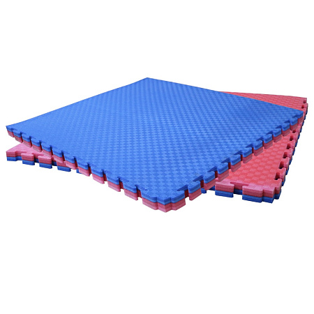 Буто-мат ППЭ-2040 (100 x 100 см, 40 мм) сине-красный