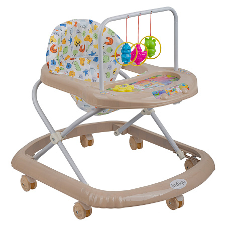 Ходунки "Карусельки" 7 колес, муз. (упак.7 шт.) (Indigo) (синий)