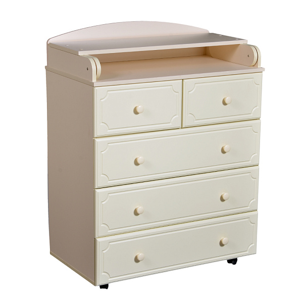 Комод с пел. доской &amp;quot;Ульяна-6&amp;quot; МДФ 800/5 (венге-слоновая кость)