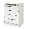 Комод Сириус-2 WOOD 804 ПВХ с шариковыми направляющими (аляска белая)