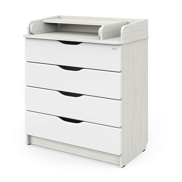 Комод Сириус-2 WOOD 804 ПВХ с шариковыми направляющими (аляска белая)