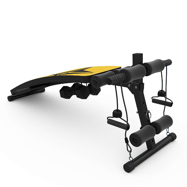 Скамья для пресса DFC гантели, эспандеры D102RY